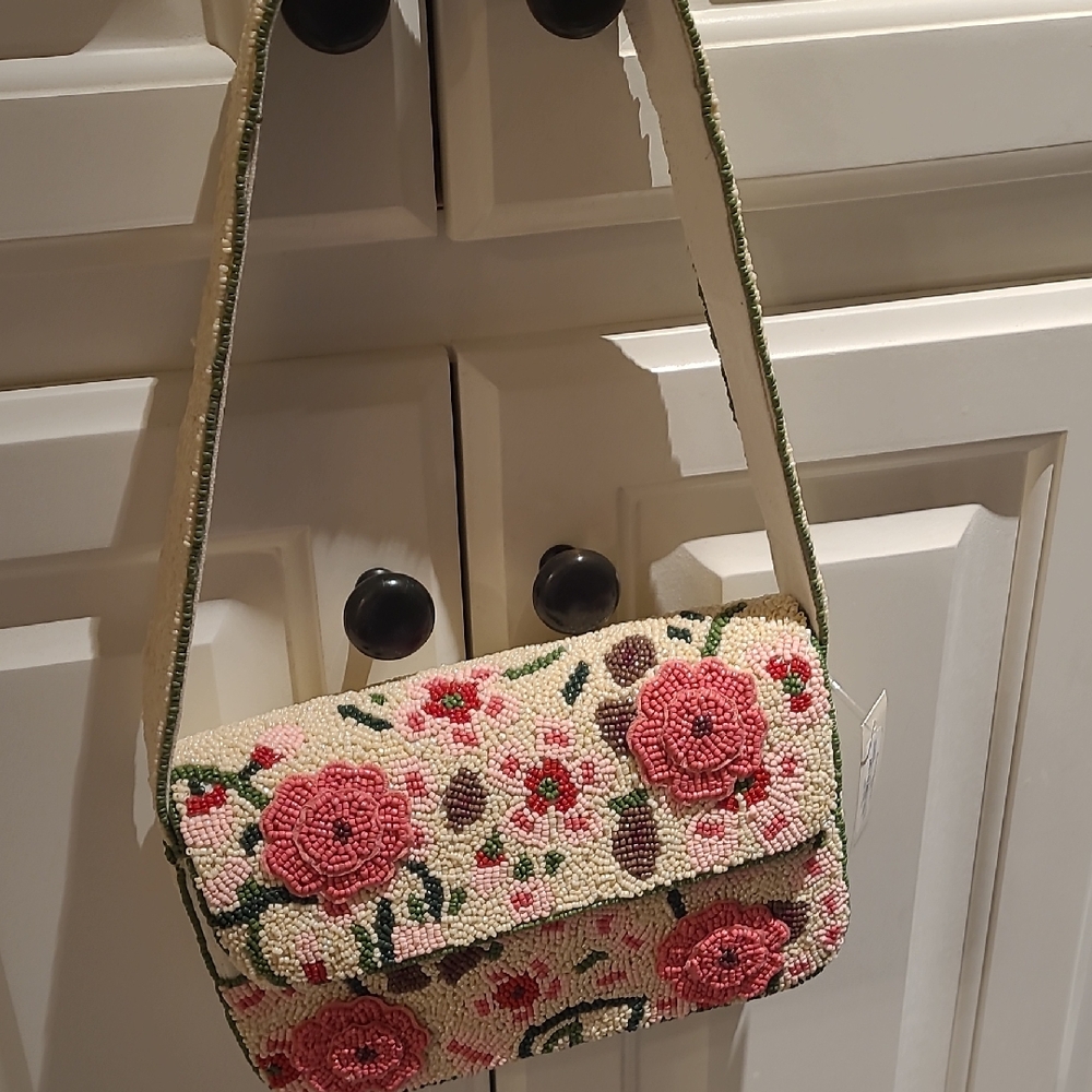 NWT Francesca Floral Beaded Women's Bag